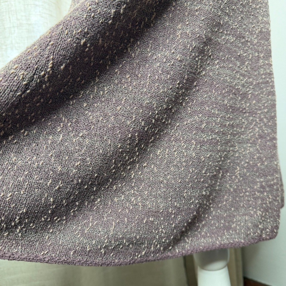 Laura Yang 70s Vintage Mod Swing Dress Purple Knit Eyelet Women's Size Medium - Picture 6 of 11